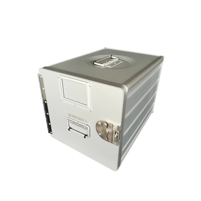 DE.CAP Atlas box in stainless steel with latch and label holder