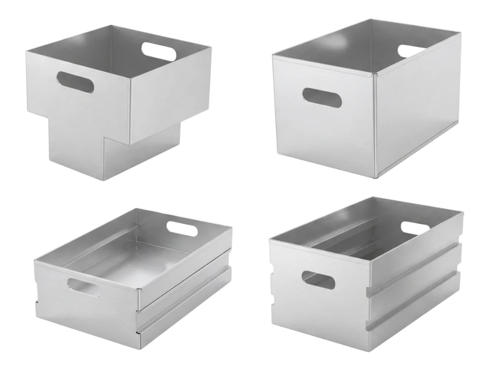 Stainless steel DE.CAP catering containers and drawers